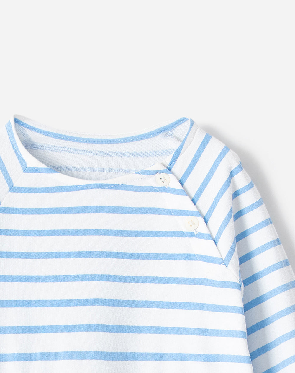 Vestido corto manga larga rayas niña