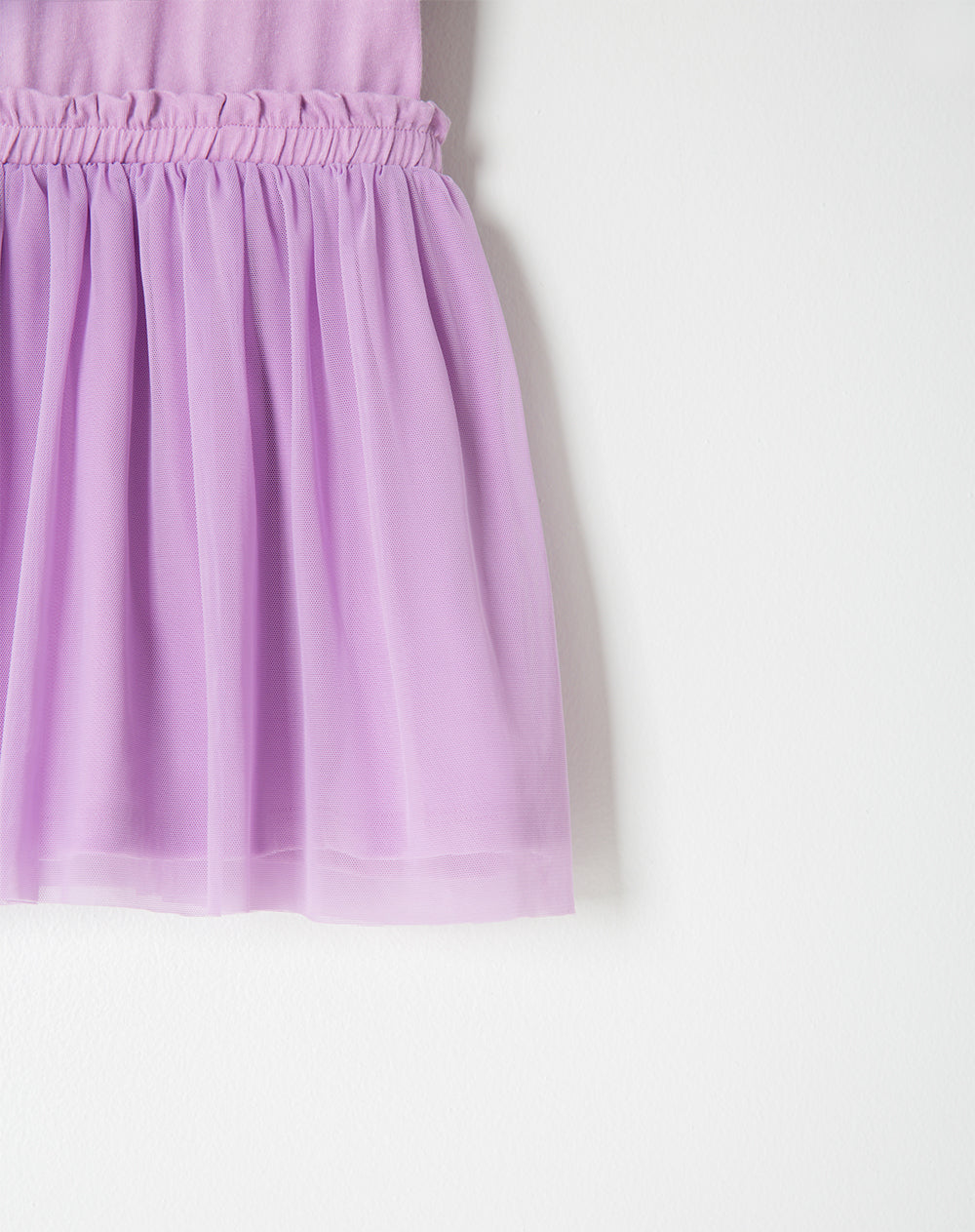 Vestido corto tull lila niña