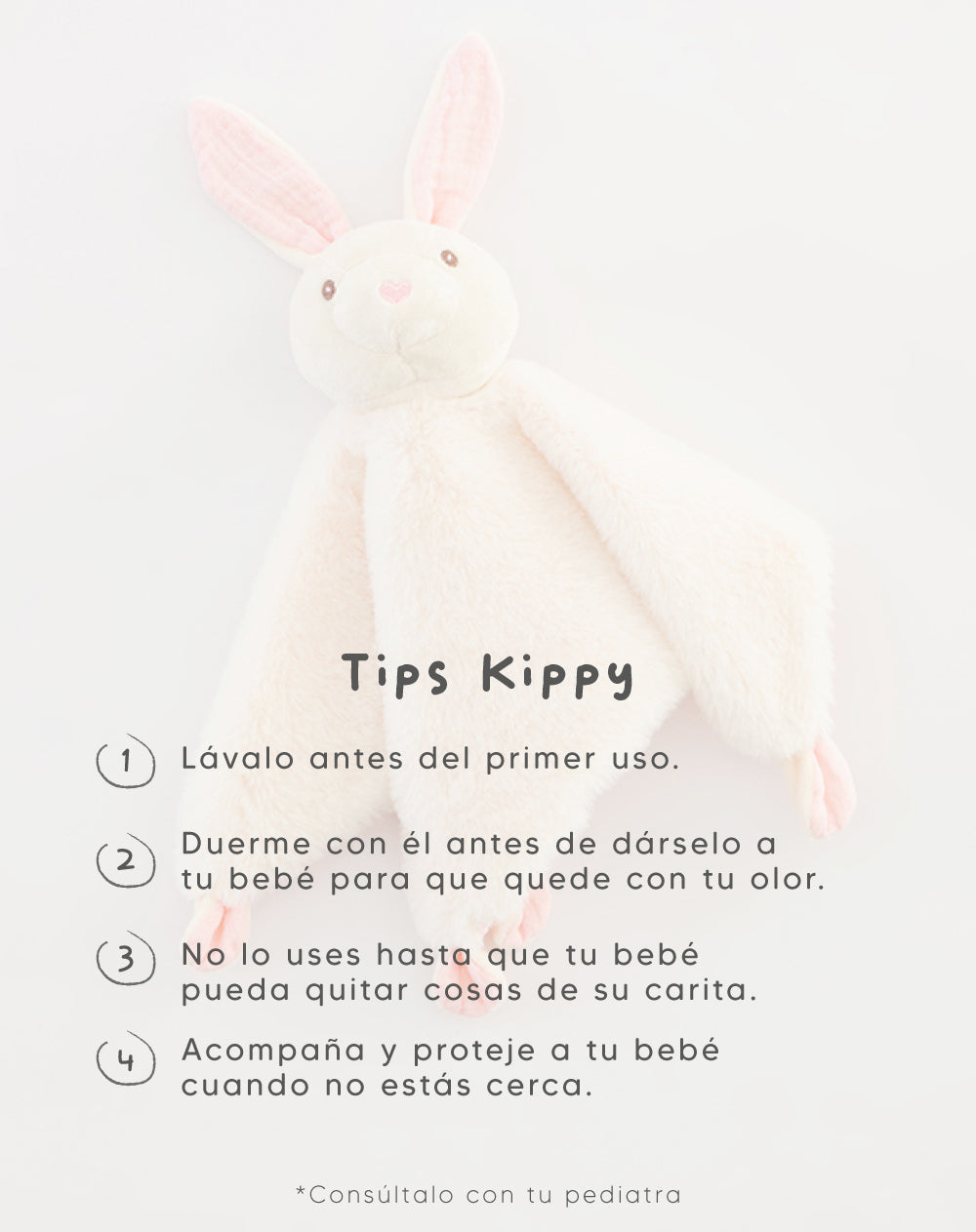 Peluche de apego conejo