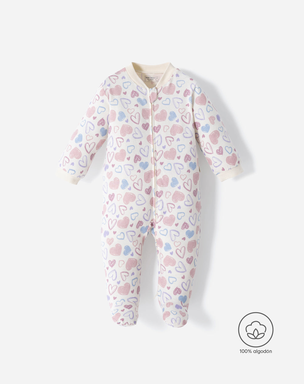 Pijama algodón cierre doble sentido estampada bebé niña