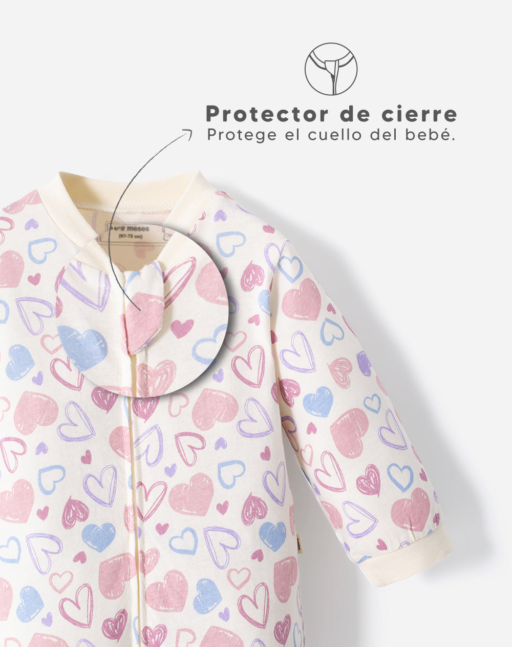 Pijama algodón cierre doble sentido estampada bebé niña