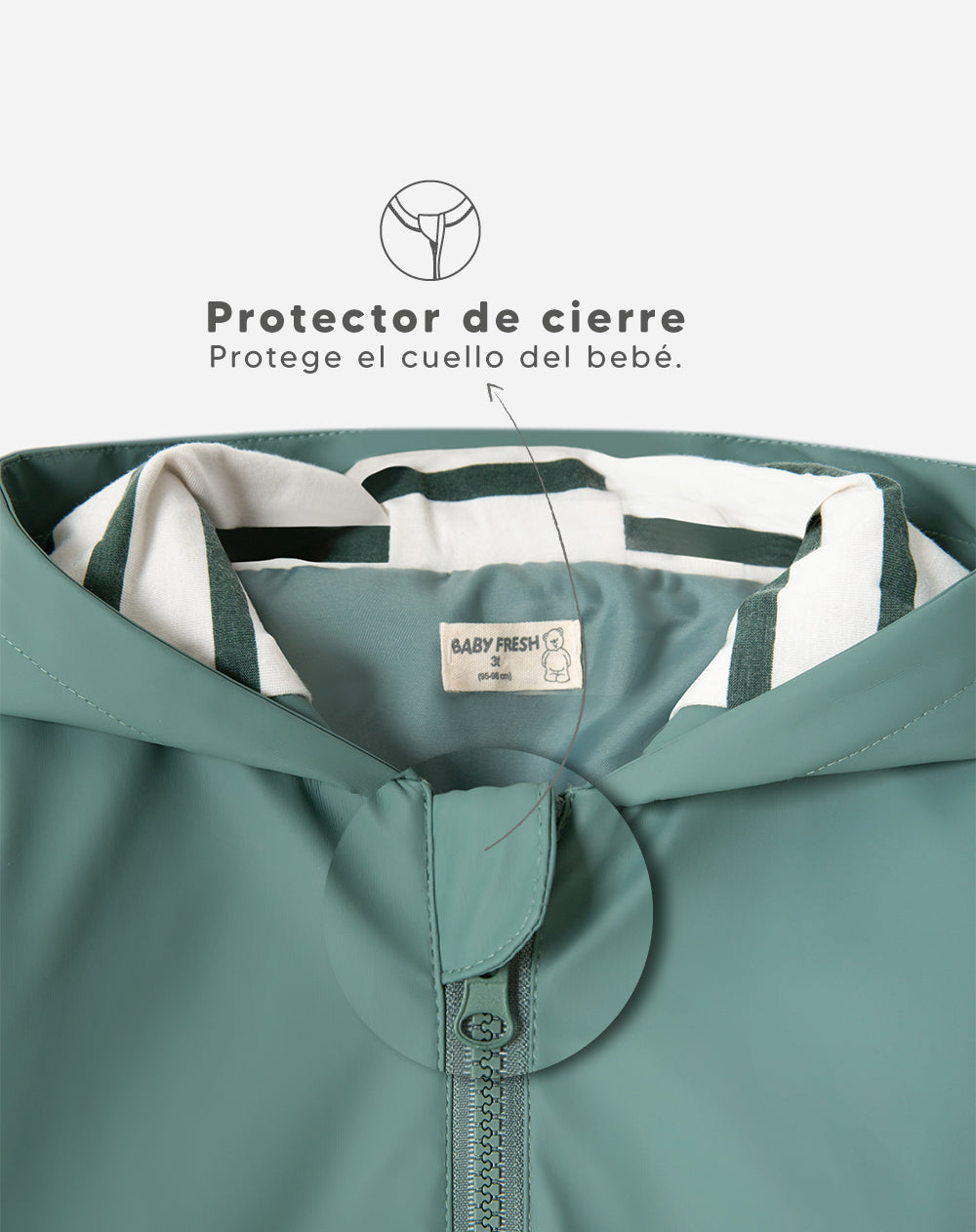 Chaqueta regular fit con capucha verde
