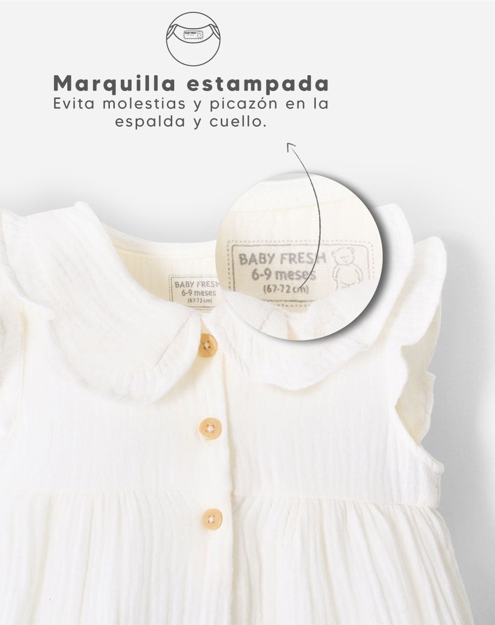 Conjunto vestido + bloomer bebé niña