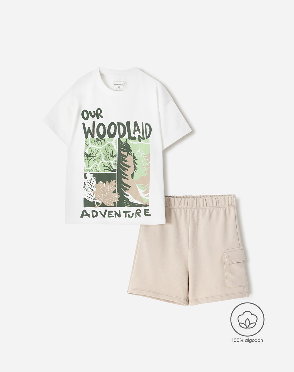 Conjunto niño camiseta + bermuda algodón