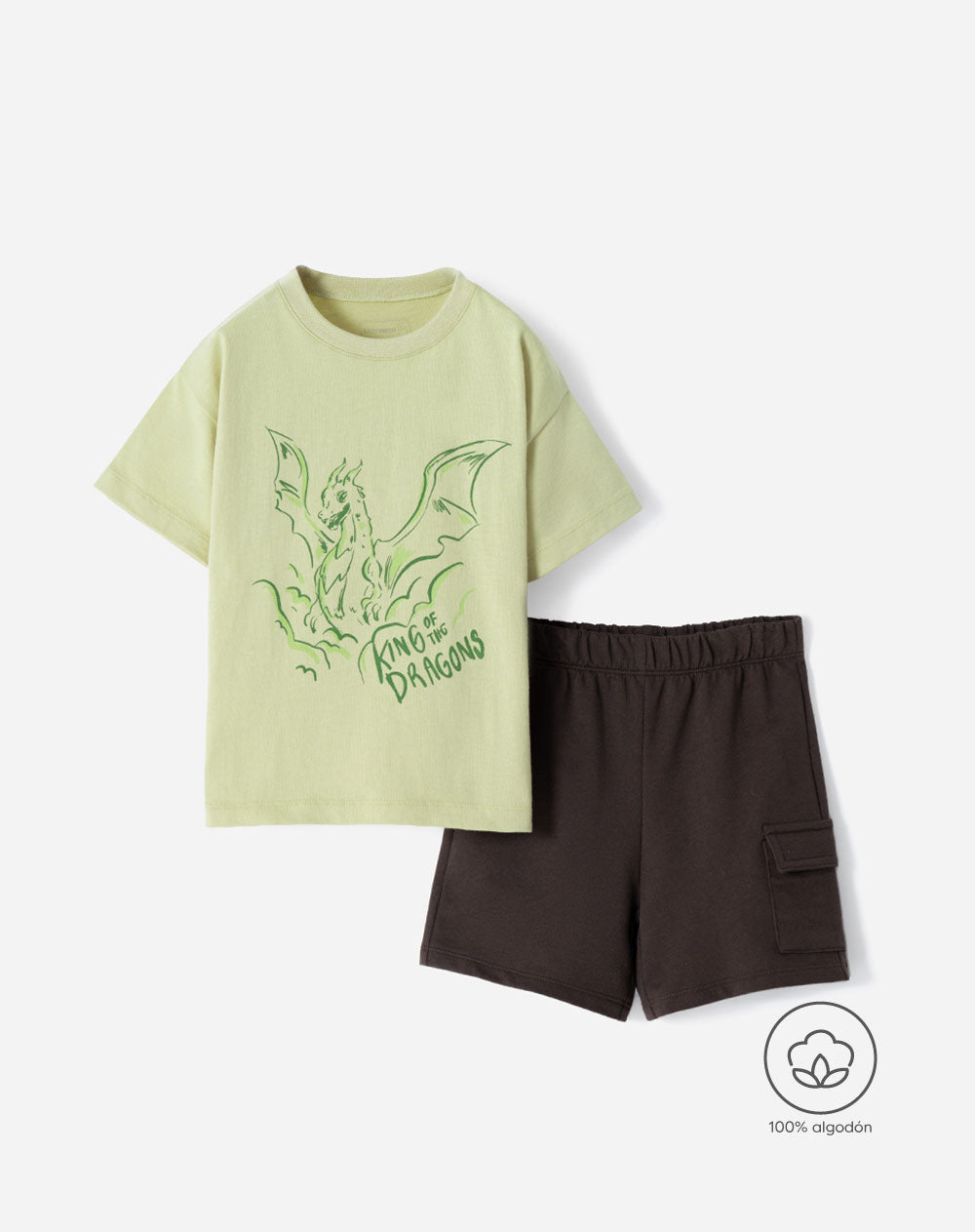 Conjunto camiseta + bermuda algodón niño