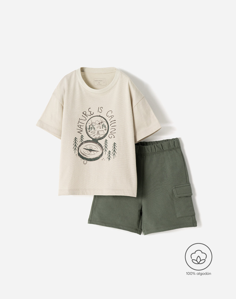 Conjunto camiseta + bermuda algodón surtido niño