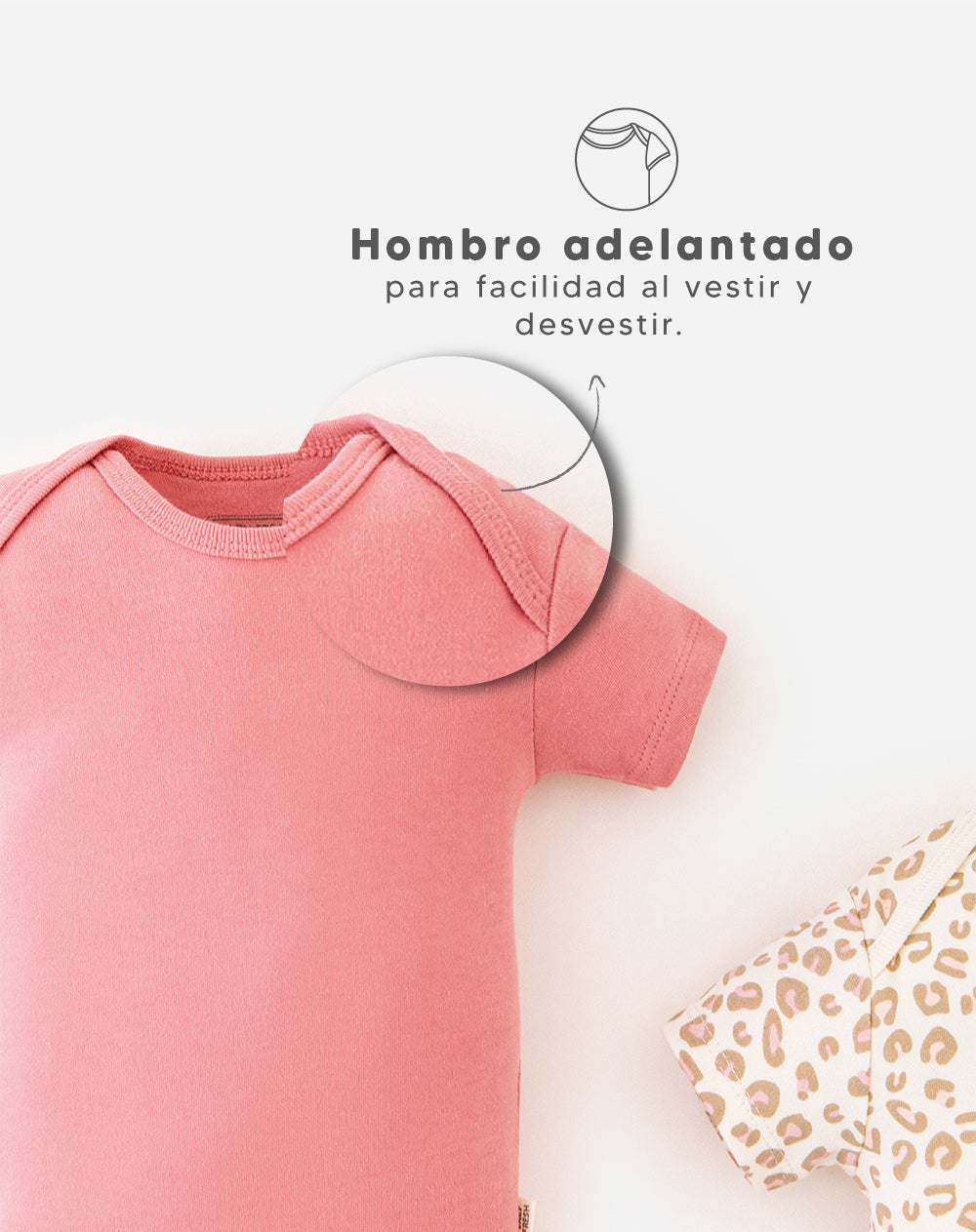 3 bodys cuello redondo manga corta surtido