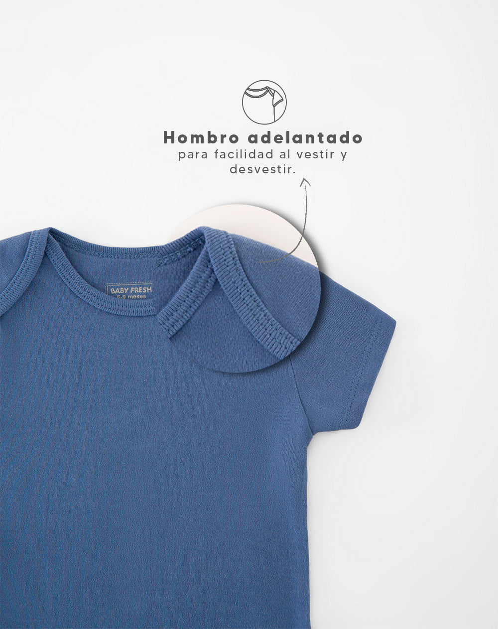 3 bodys cuello redondo manga corta surtido