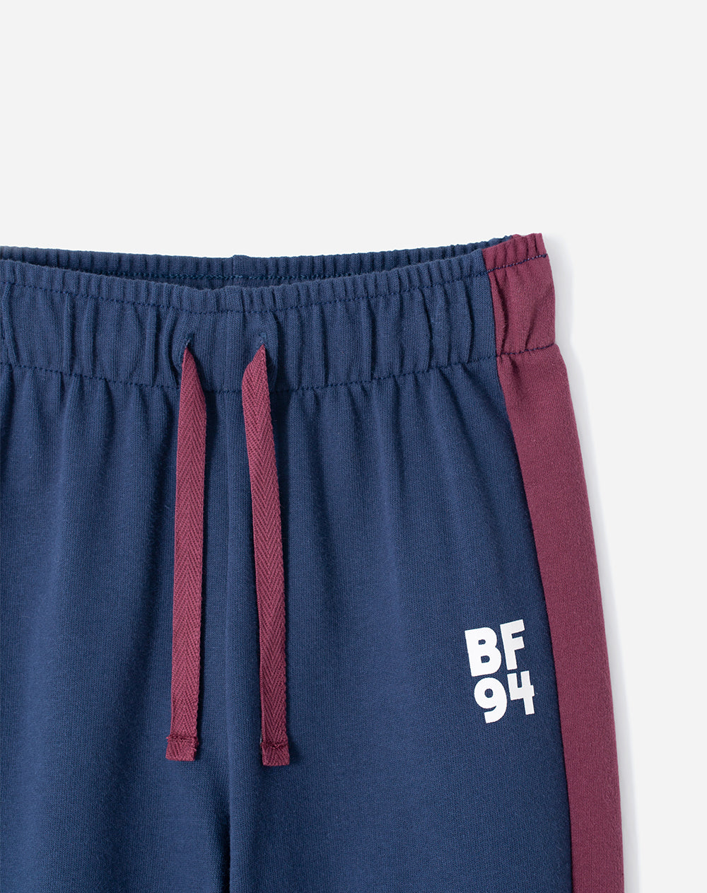 Jogger regular algodón azul niño