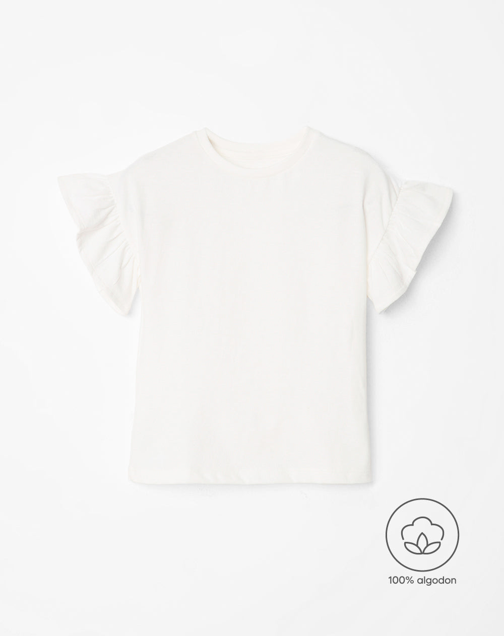 Camiseta regular fit manga corta blanca