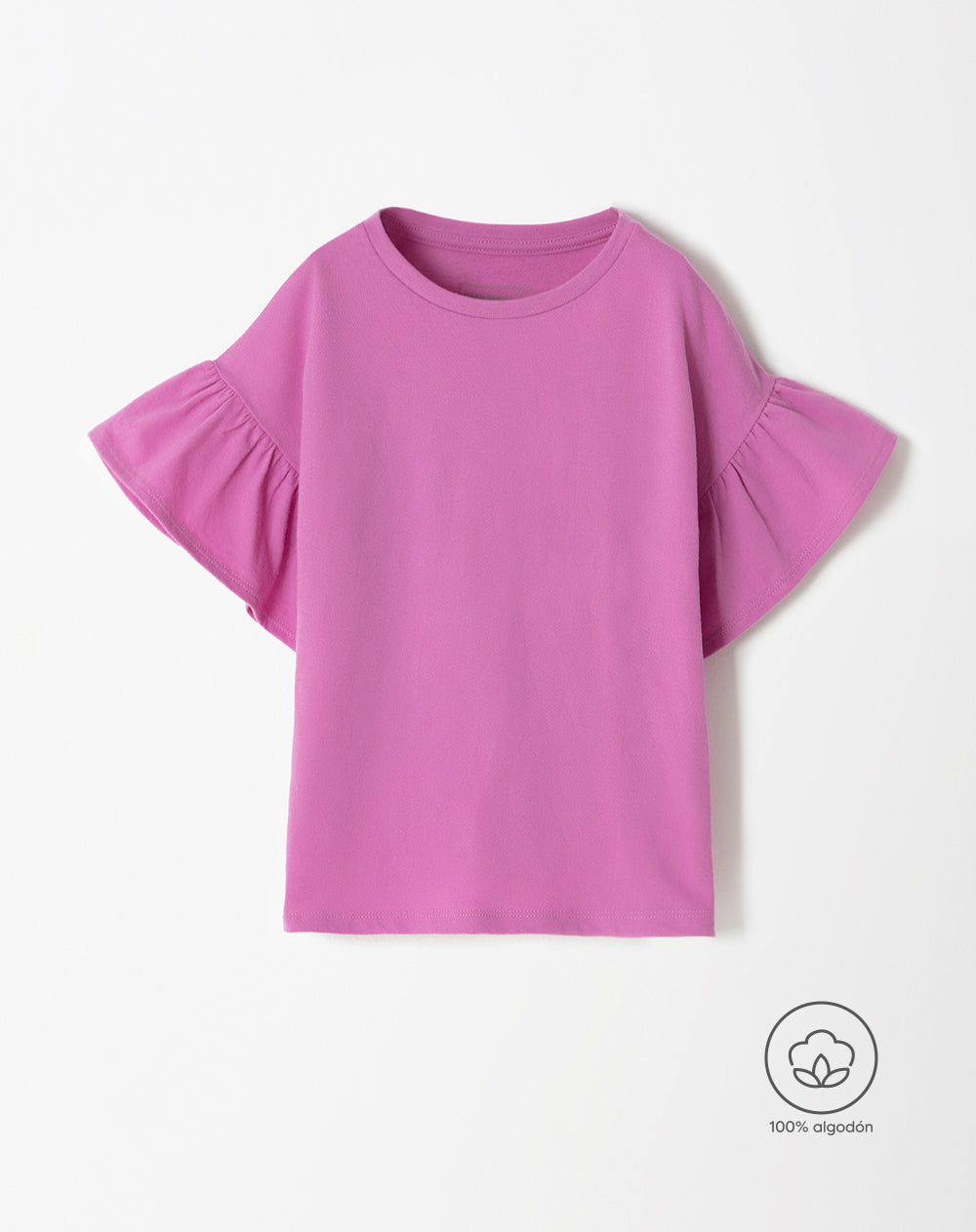 Camiseta regular fit manga corta morada