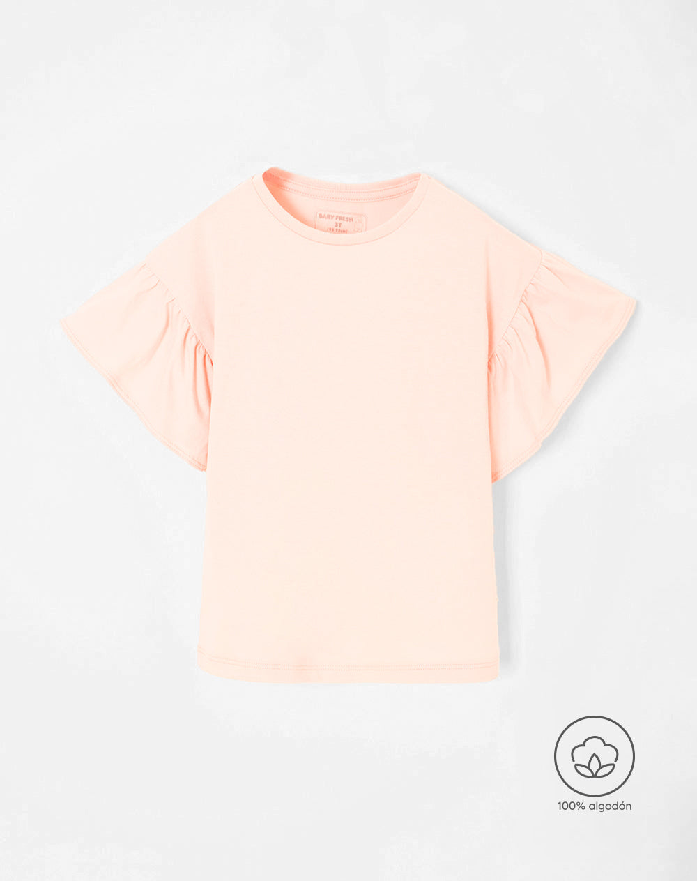 Camiseta regular fit manga corta rosada