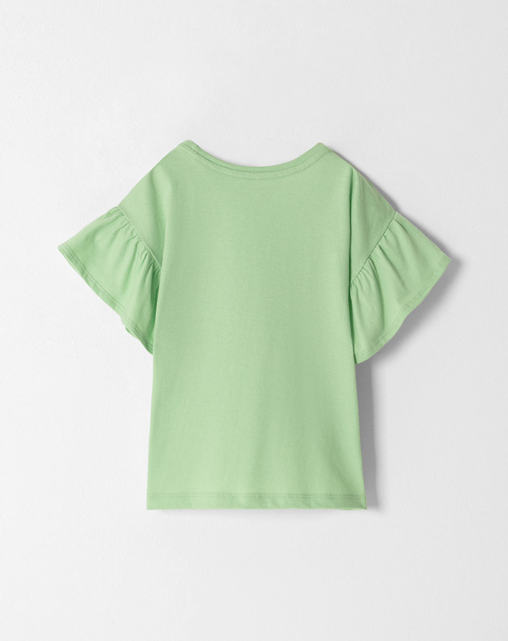 Camiseta regular algodón verde niña