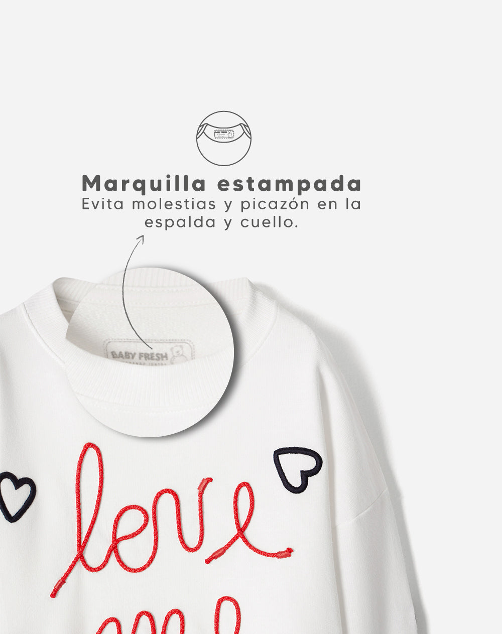 Buzo oversize estampado niña