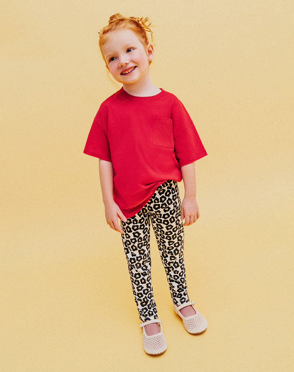 Legging tiro medio estampado niña