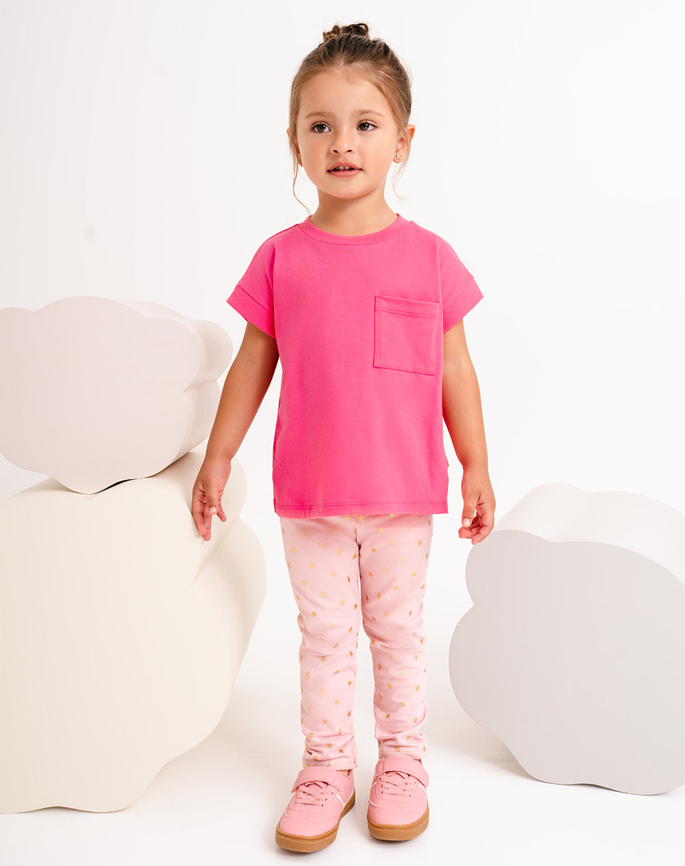 Legging tiro medio estampado brillante niña