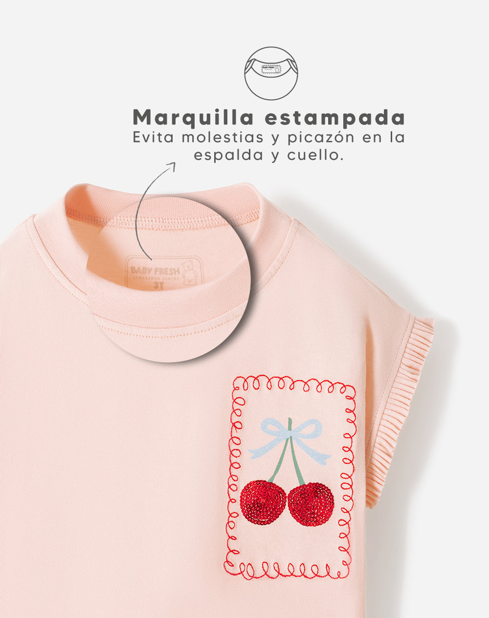 Camiseta regular aplique lentejuelas niña