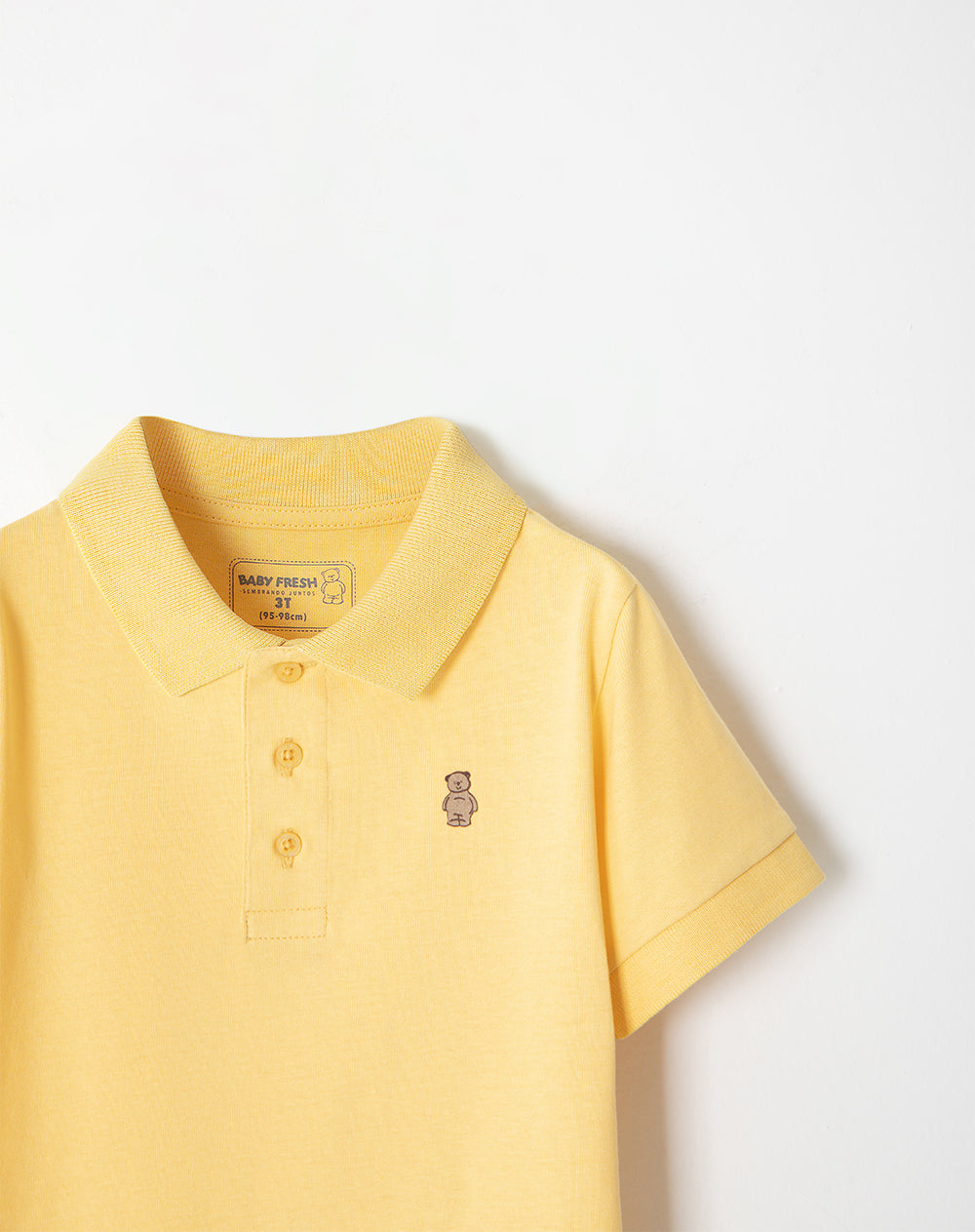 Polo regular algodón amarilla niño