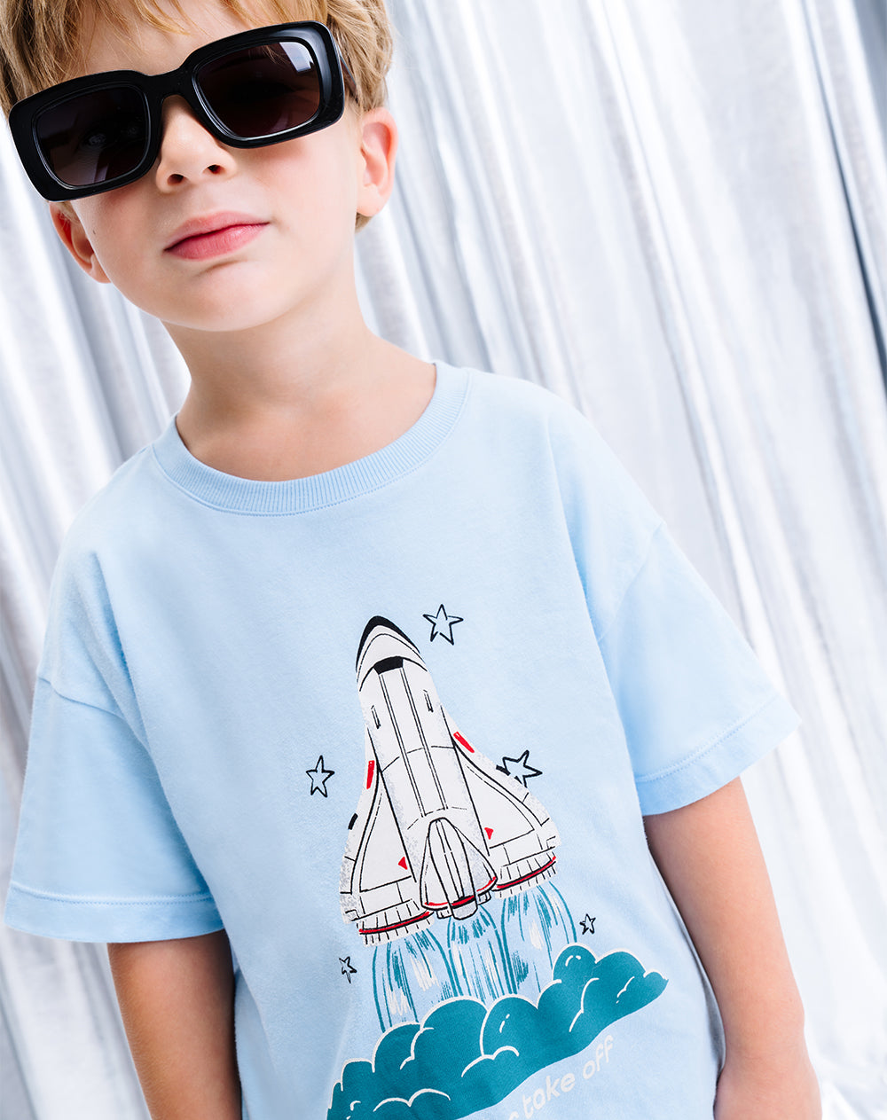 Camiseta oversize algodón estampada niño