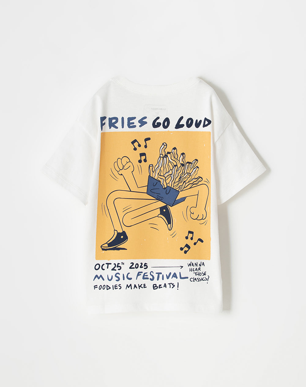 Camiseta oversized fit manga corta blanca