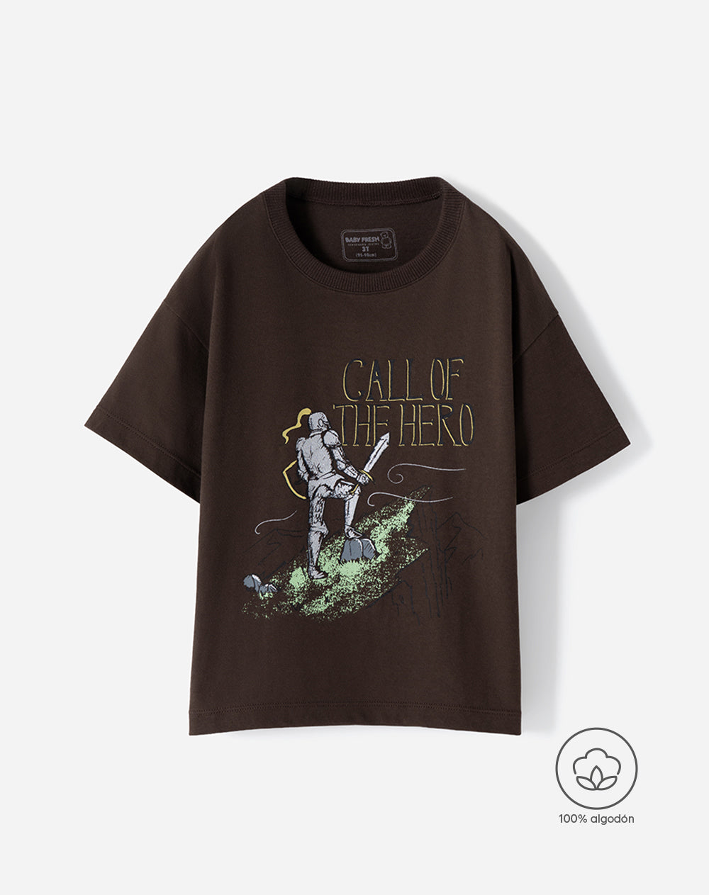 Camiseta oversize algodón estampada niño