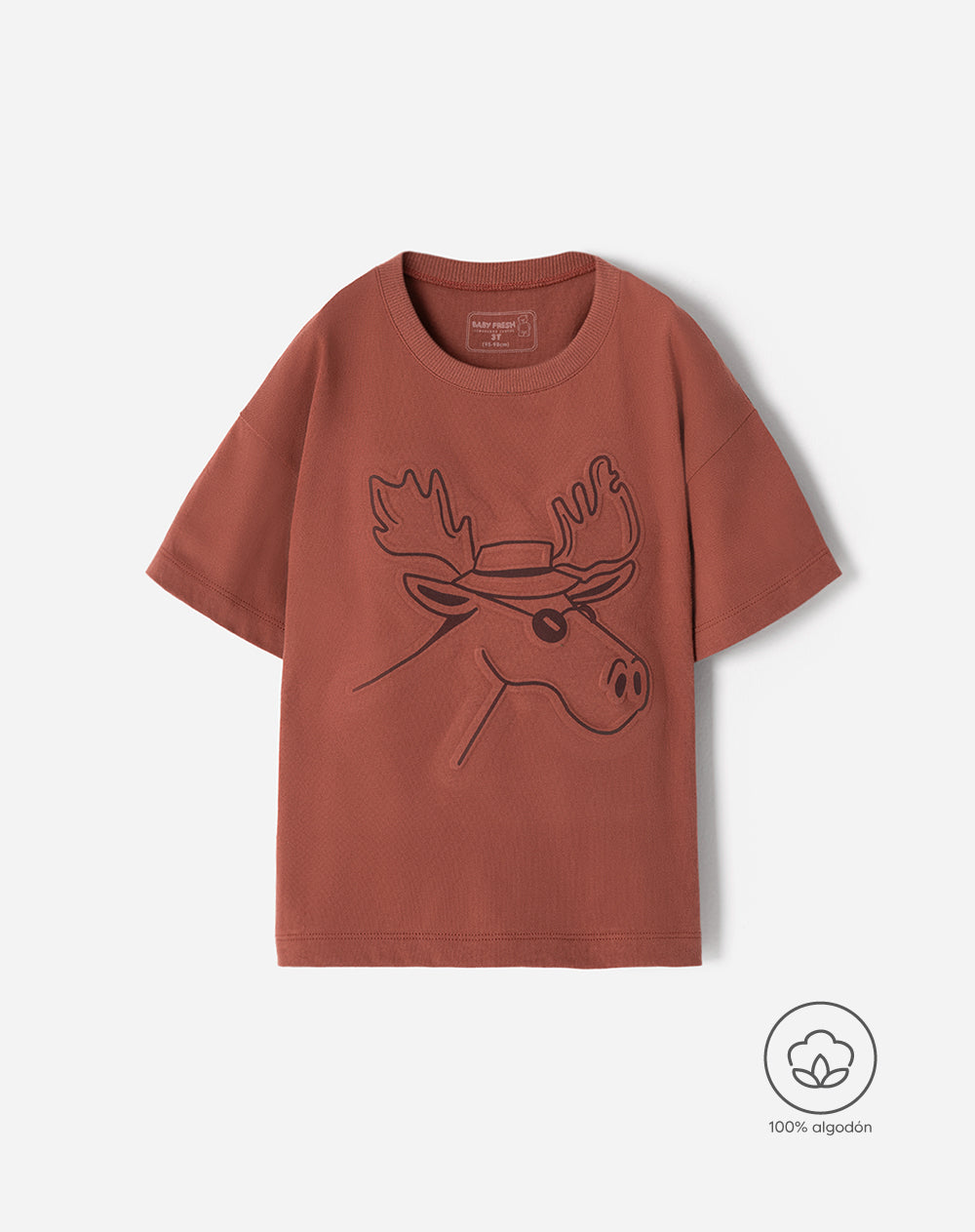 Camiseta oversize algodón estampada niño