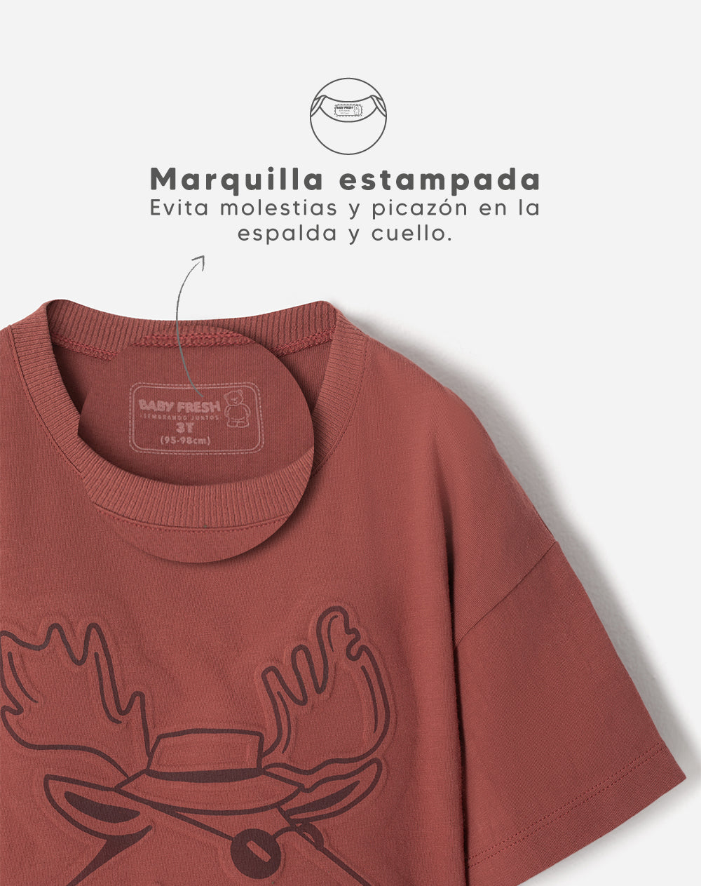 Camiseta oversize algodón estampada niño