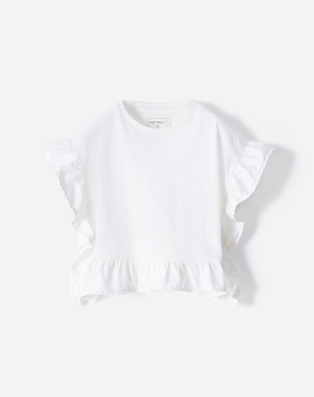 Camiseta regular blanca niña