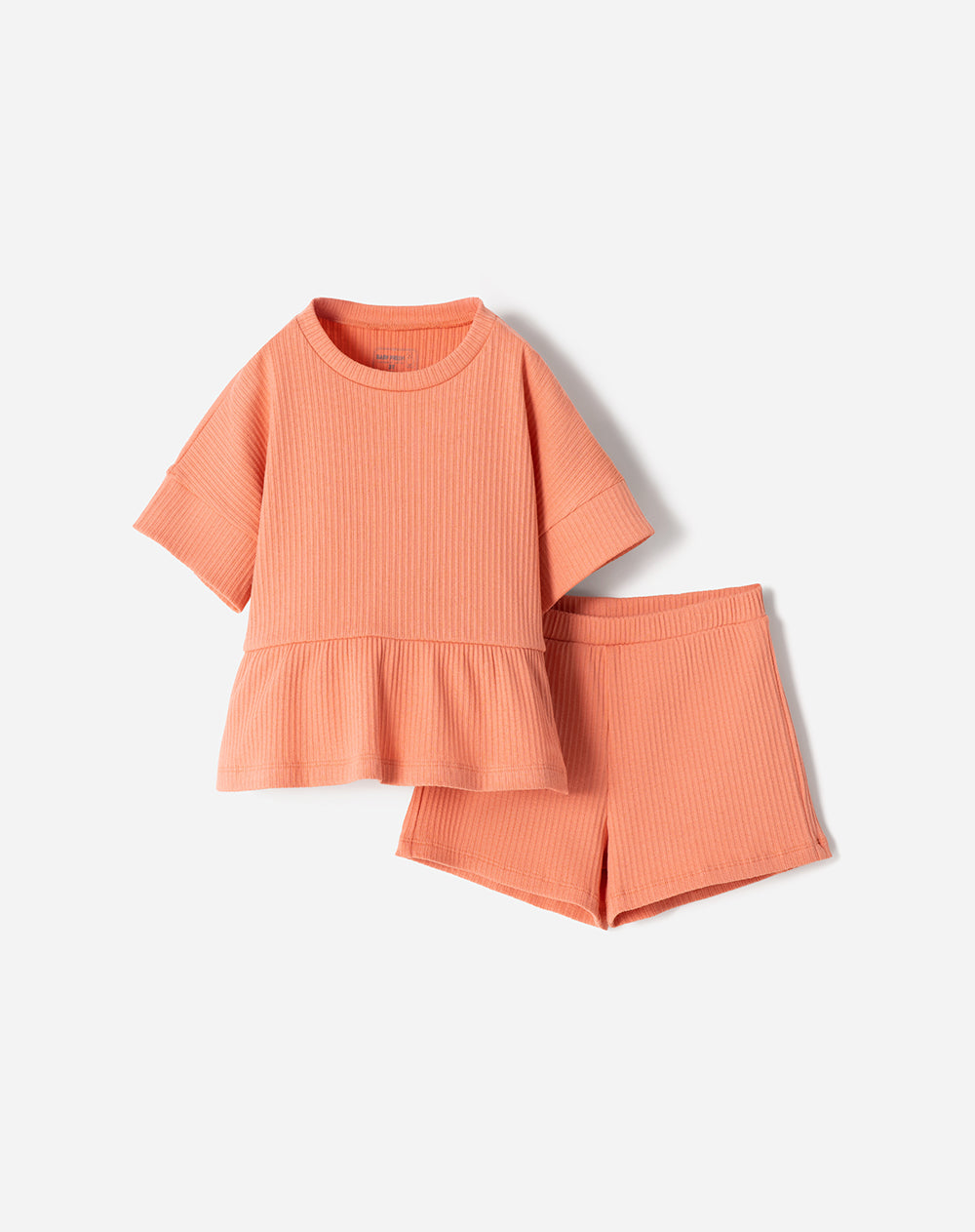 Conjunto camiseta + short coral niña