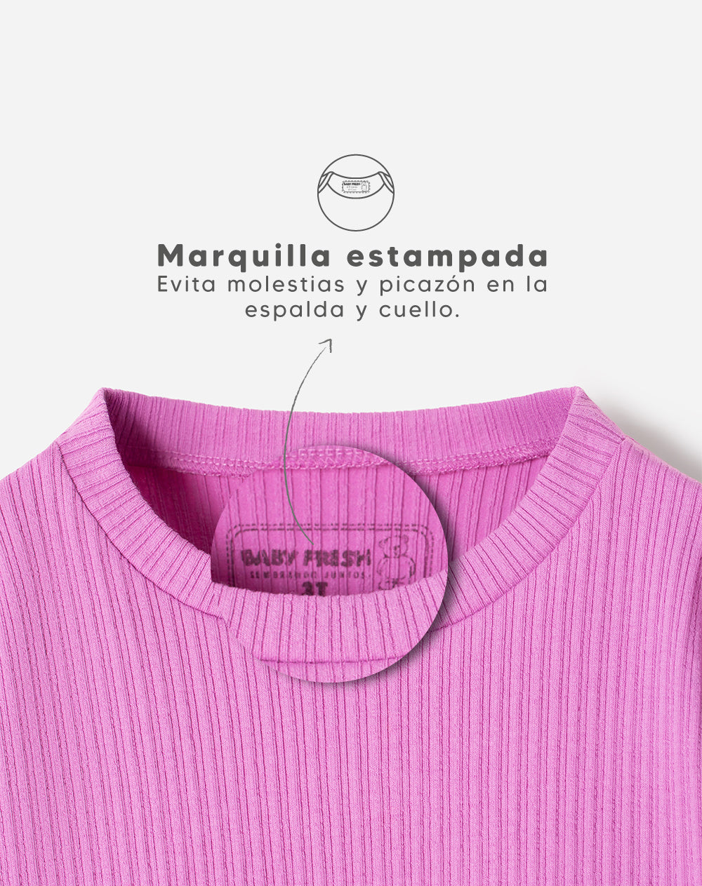 Conjunto camiseta + short fucsia niña