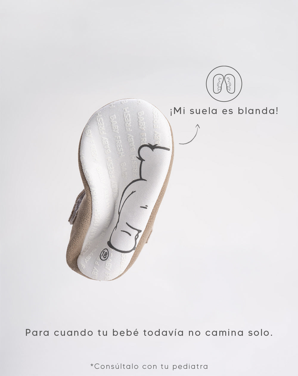 Zapatos tipo loafer suela blanda café bebé niña