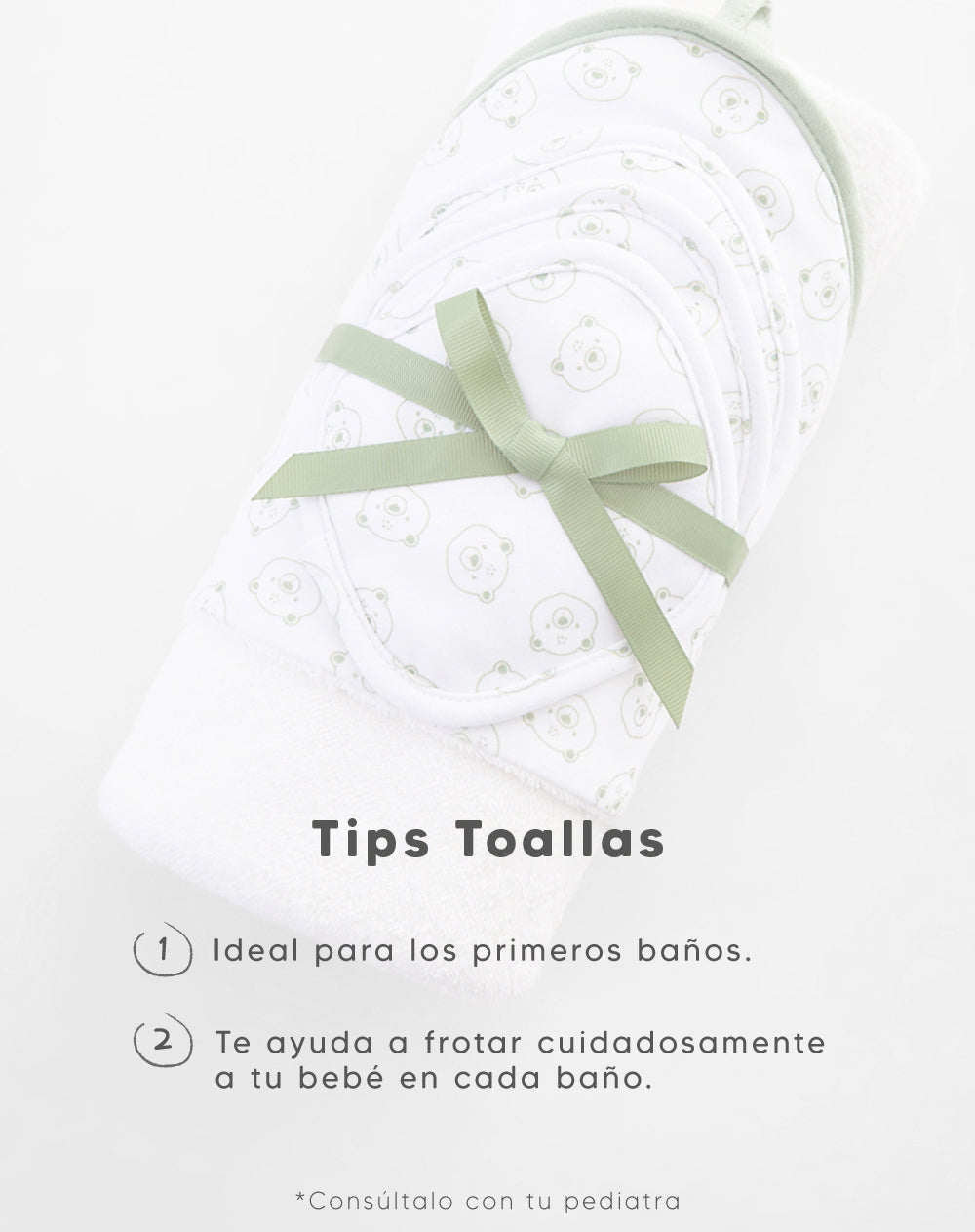 Toalla blanco estampado