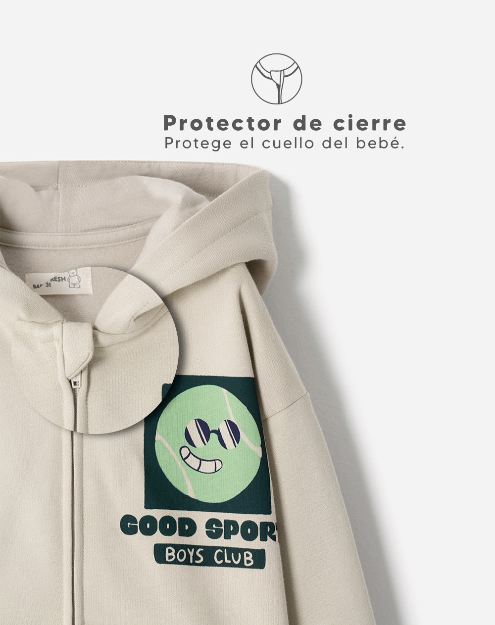 Chaqueta oversize habano niño