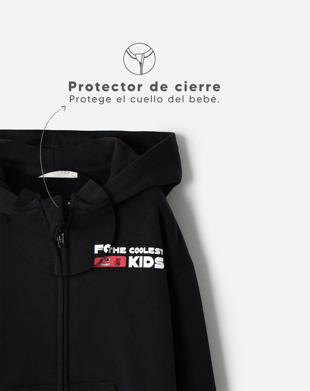 Chaqueta oversize negra niño