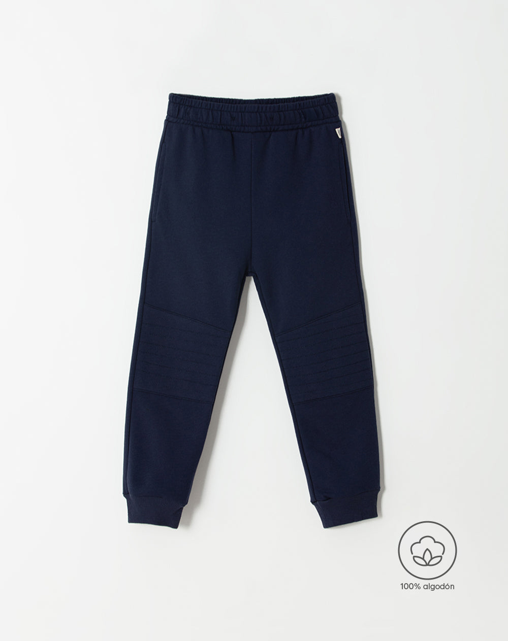 Jogger regular fit tiro medio azul
