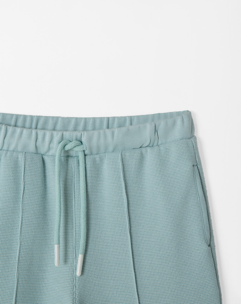 Pantalón recto tiro medio algodón azul niña