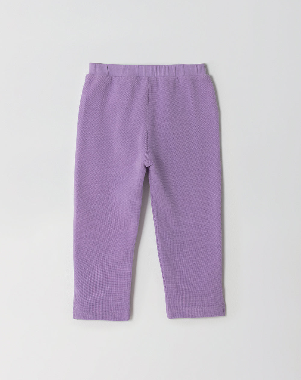 Pantalón deportivo tiro medio algodón morado niña