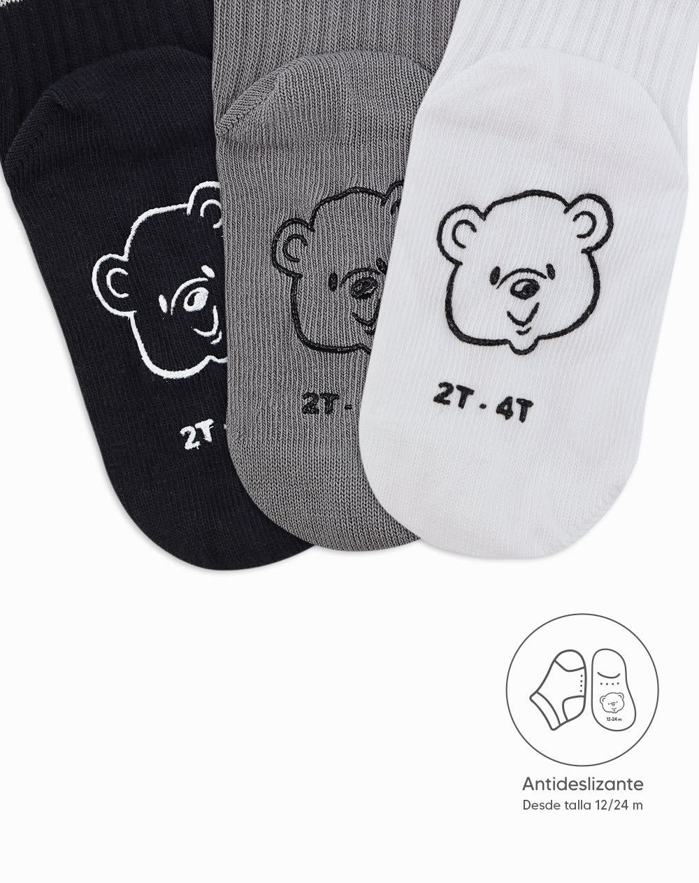 Medias largas pack x3 surtido niño