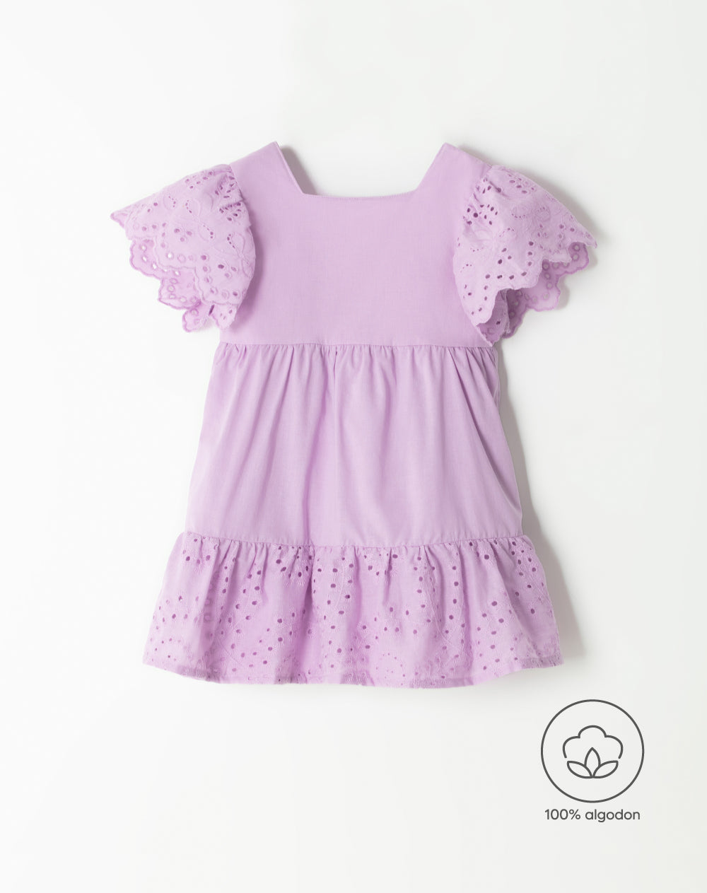 Vestido medio lila