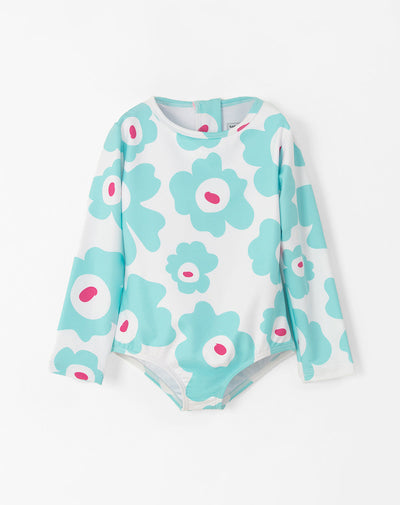 Vestido de baño manga larga bebé niña estampado