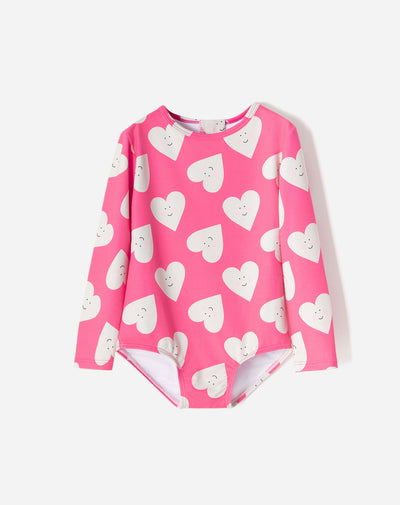 Vestido de baño rosado estampado