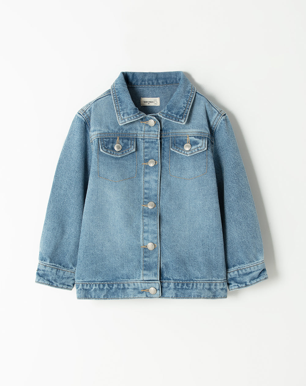 Chaqueta oversized fit sin capucha índigo medio