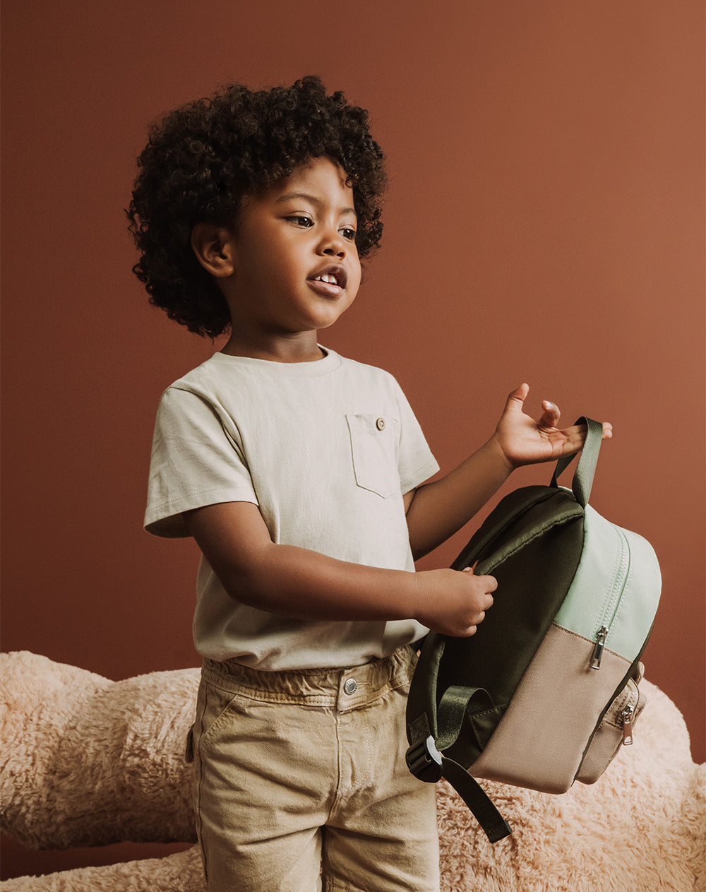 Camiseta algodón habano niño