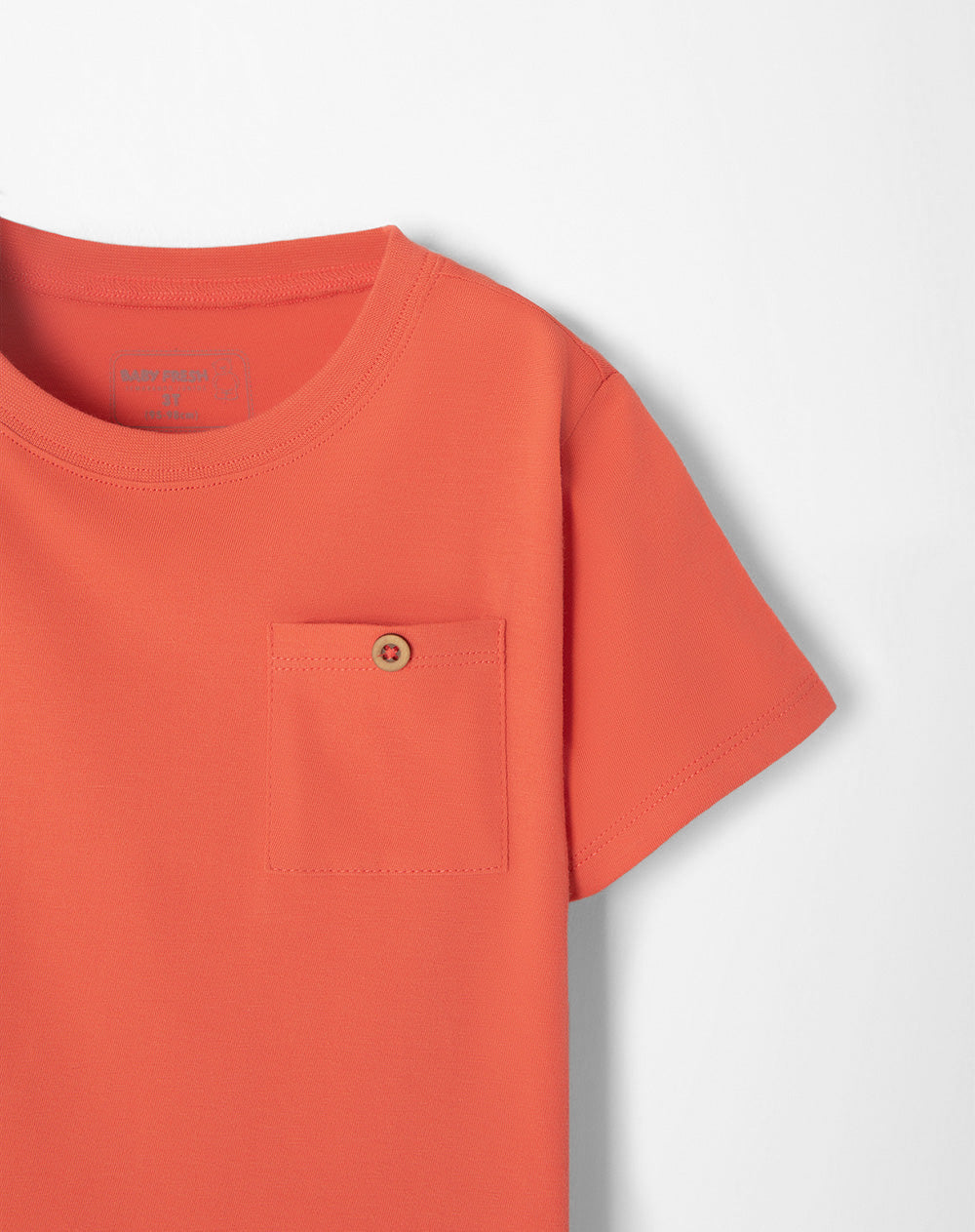 Camiseta regular fit manga corta naranja
