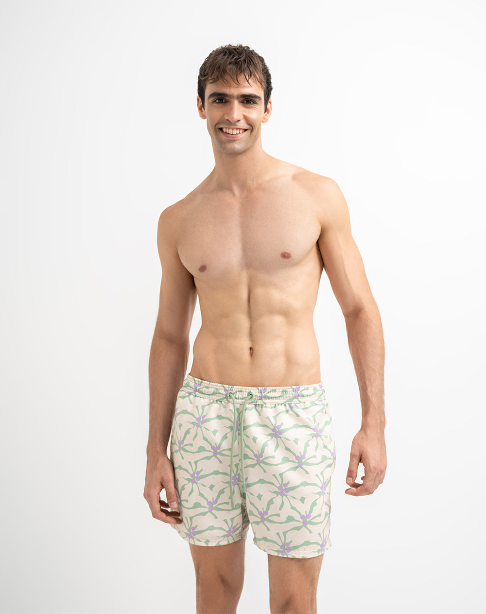 Pantaloneta verde estampado
