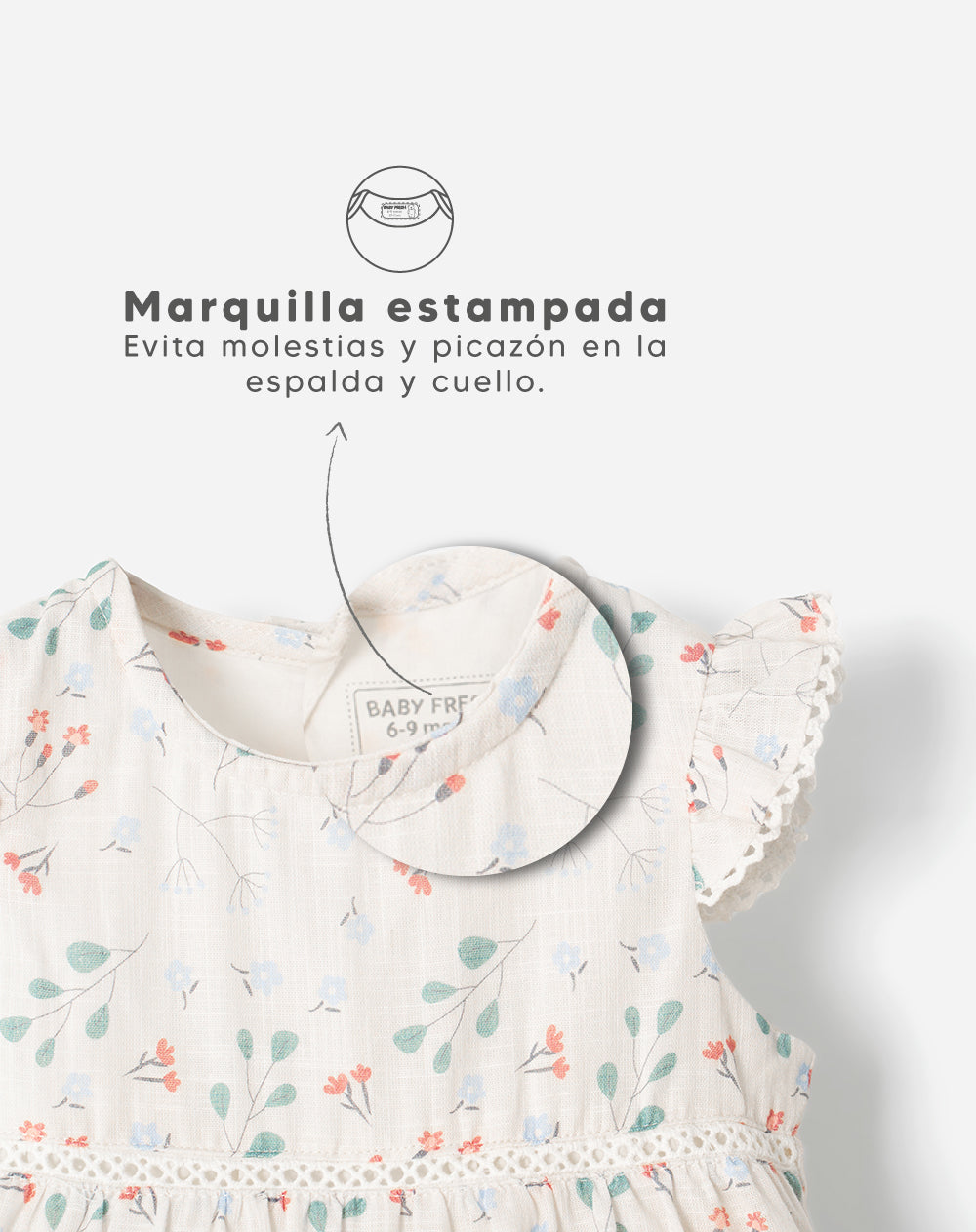 Conjunto vestido + bloomer bebé niña