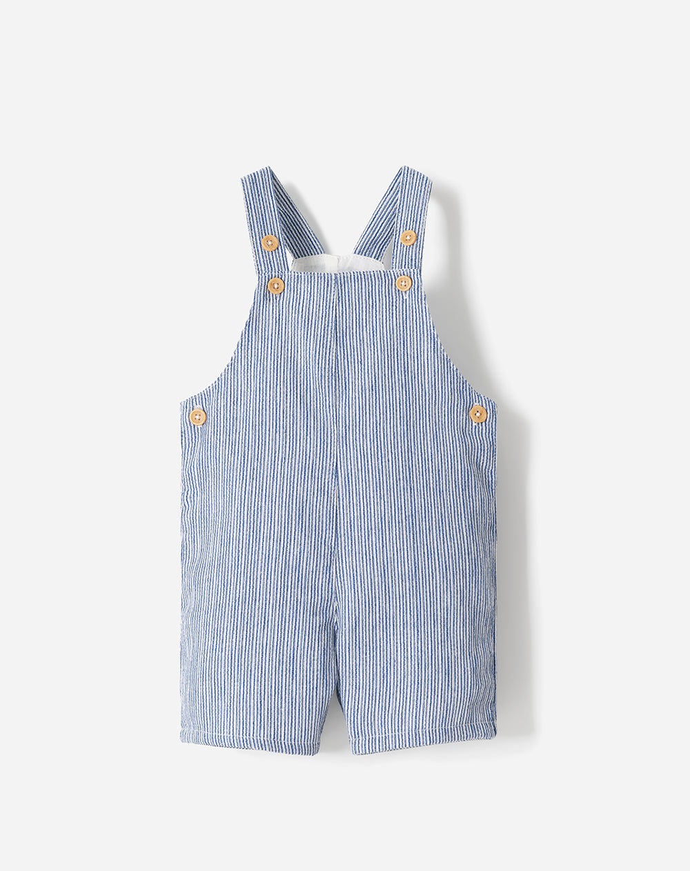 Overol corto regular azul bebé niño