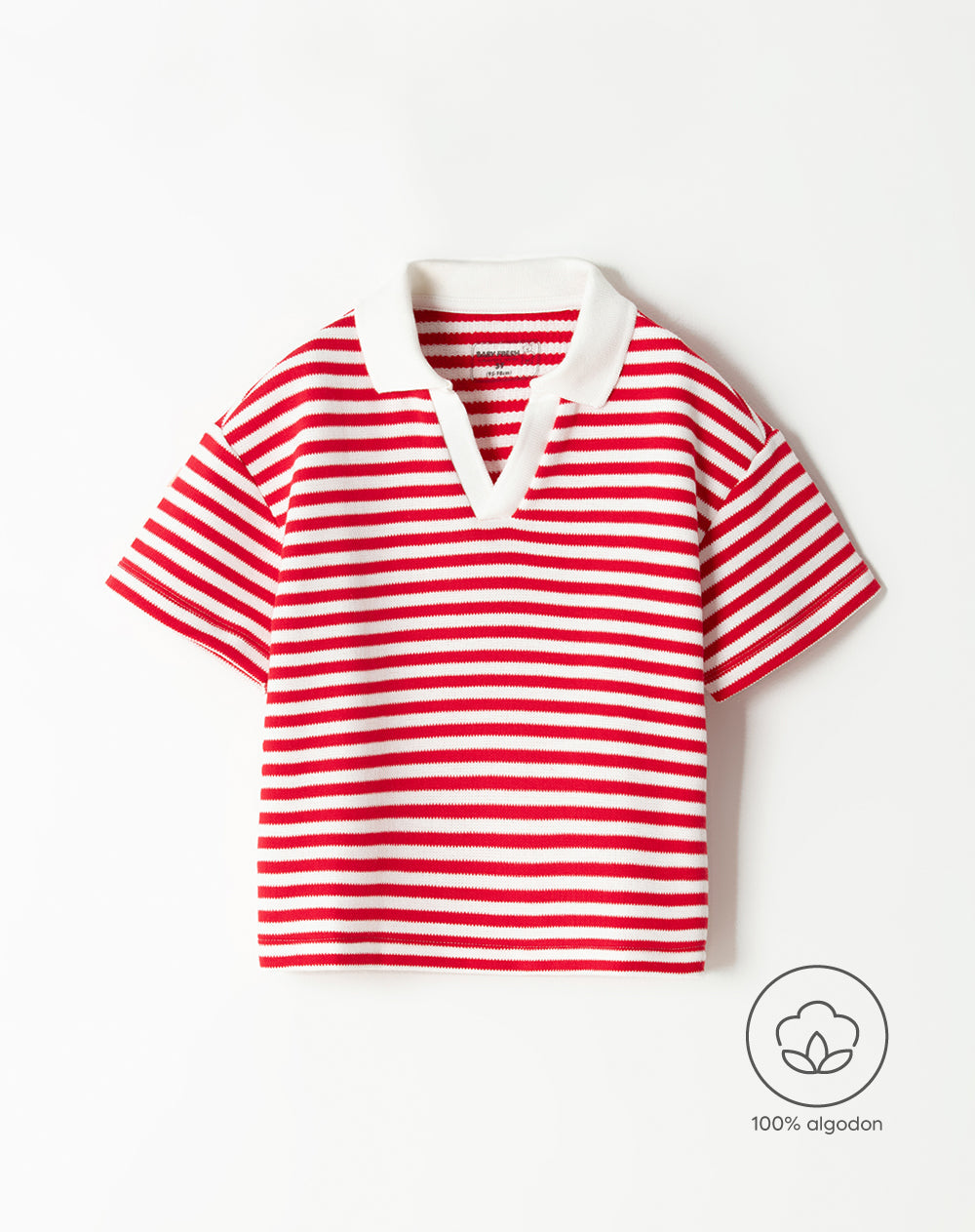 Polo oversized fit rojo rayas
