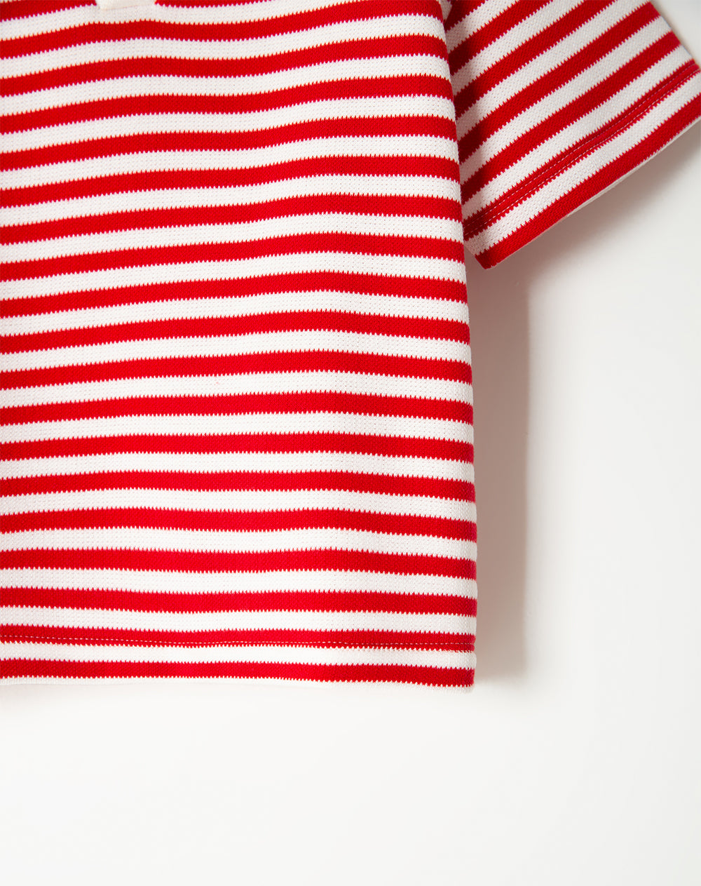 Polo oversized fit rojo rayas