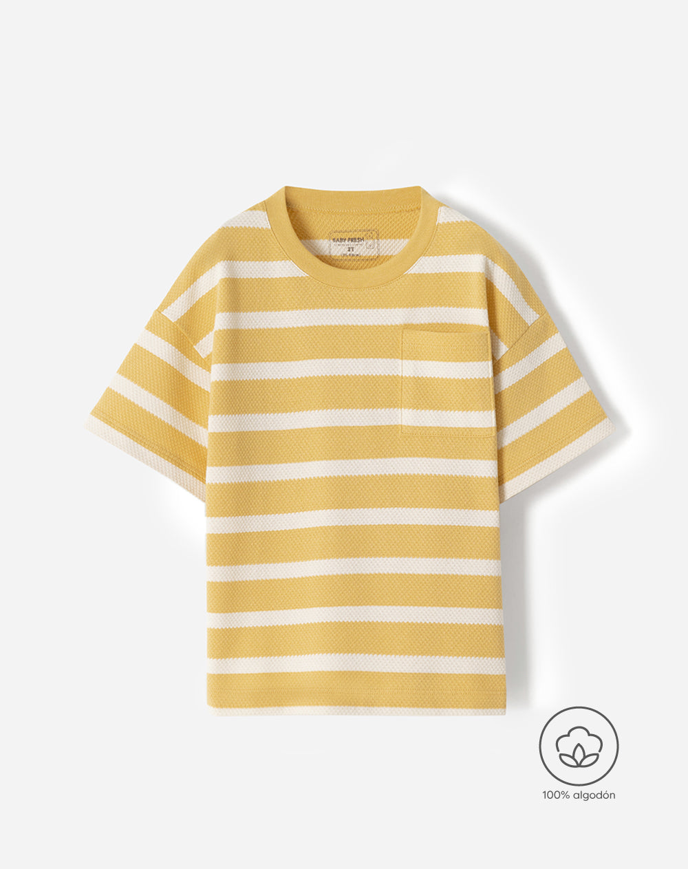 Camiseta oversize algodón rayas niño